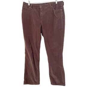 Gloria Vanderbilt Women's Pants Size 18 Short Brown Corduroy